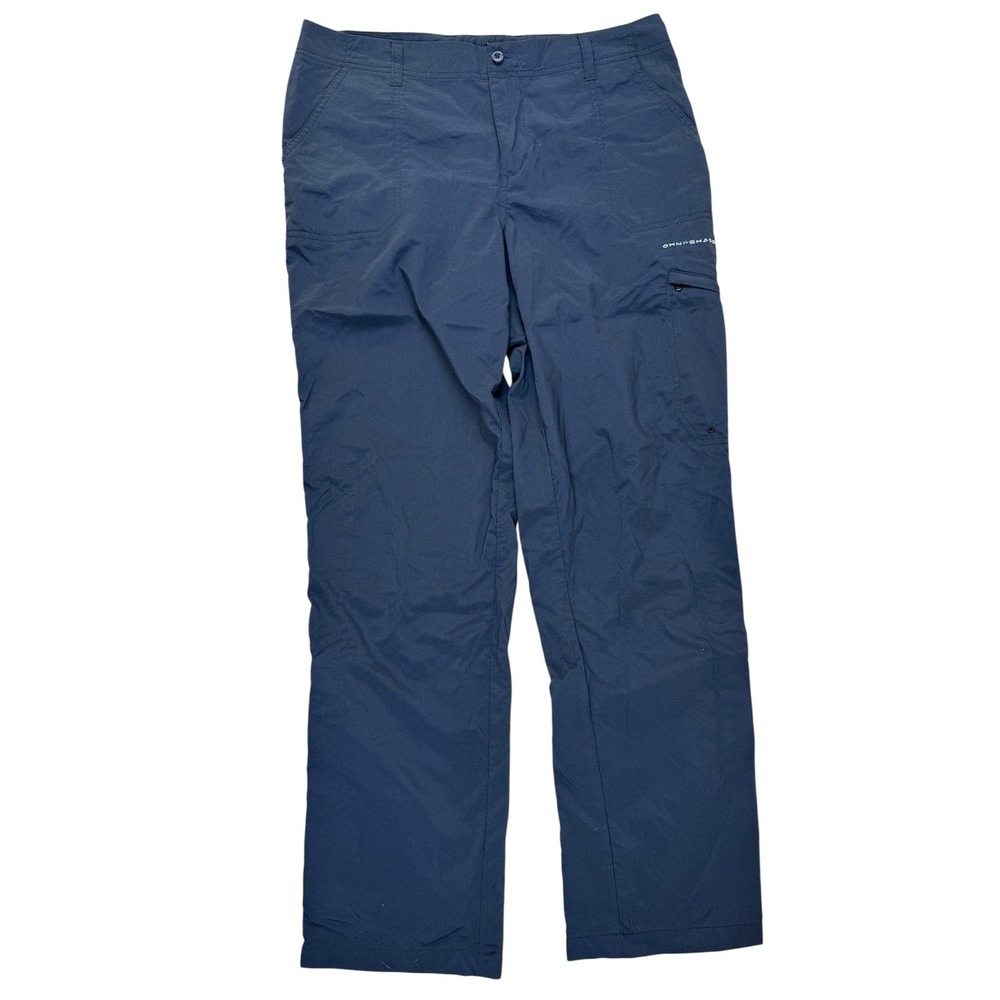 Columbia 8 PFG Fishing Pants Navy Blue Nylon Omni-Shade Cargo